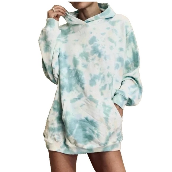 aerie Tops - Aerie Women's Blue Tie Dye Hoodie